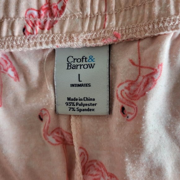 Croft & Barrow 2 Pc Pink Flamingo PJ Set - Picture 6 of 6